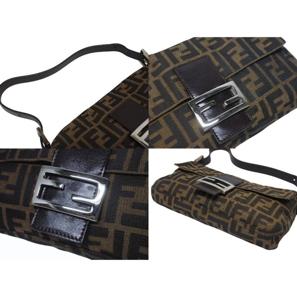 Fendi canvas Bucket Mamma handbag brown Zucca leather - Picture 7 of 10